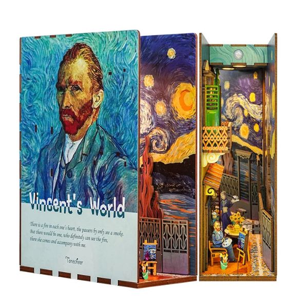 Book Nook 3D El Mundo de Vincent con Luz LED y Sensor