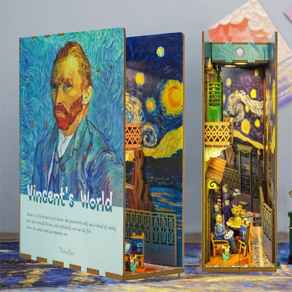 Book Nook 3D El Mundo de Vincent con Luz LED y Sensor